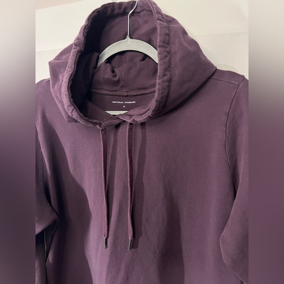 Universal Standard Sweatshirt Dress - M (2X) - dark purple french terry hooded - Picture 5 of 16